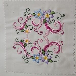 Handmade machine embroidery patch